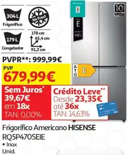 Auchan Frigorífico Americano Hisense promoção