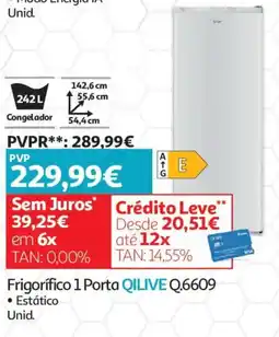 Auchan Frigorífico 1 Porta Qilive promoção