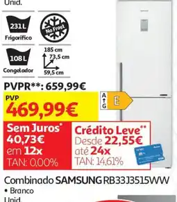 Auchan Combinado samsung rb33j3515ww promoção