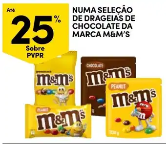 Continente Dragéias de chocolate da marca m&m's promoção