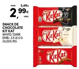 Continente Snack de chocolate kit kat promoção