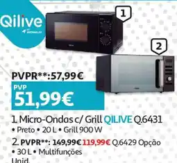 Auchan Micro-ondas c/ grill qilive q.6431 promoção