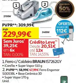 Auchan Ferro c/ Caldeira Braun is7262gy promoção