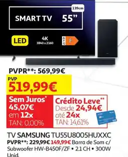 Auchan Tv samsung smart tv 55" promoção