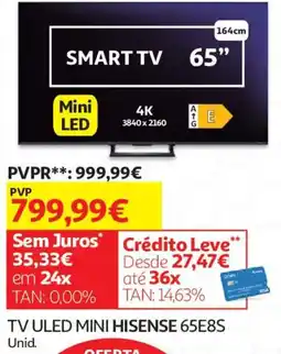 Auchan Tv uled mini hisense 65e8s unid. promoção
