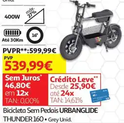 Auchan Bicicleta Sem Pedais URBANGLIDE THUNDER 160 promoção