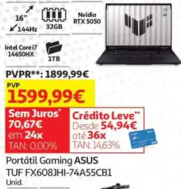 Auchan Portátil Gaming ASUS promoção