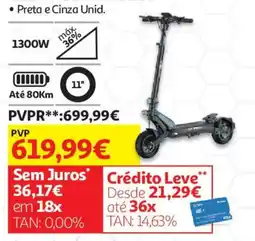 Auchan scooter preta e cinza unid. promoção