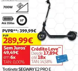 Auchan Trotinete segway e2 pro e promoção
