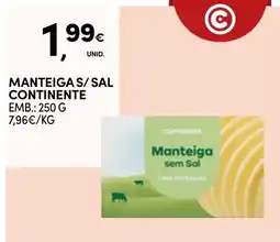 Continente Manteiga sem Sal continente promoção