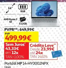 Auchan Portátil HP 14-HY0002NPX promoção