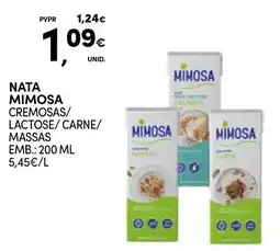 Continente Nata mimosa cremosas/lactose/carne/massas promoção