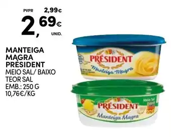 Continente Manteiga magra president promoção