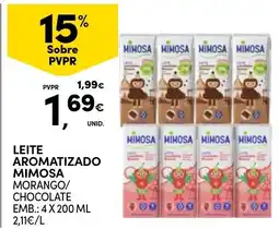 Continente Leite aromatizado mimosa promoção