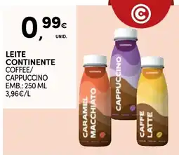 Continente Leite continente coffee/ cappuccino promoção