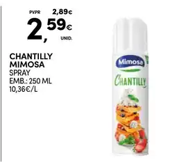 Continente Chantilly mimosa promoção