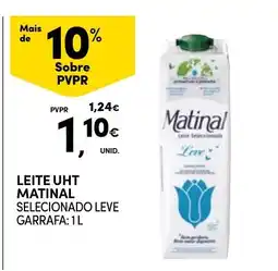 Continente leite uht matinal selecionado leve promoção