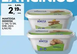 Continente Manteiga mimosa c/ sal/s/sal promoção