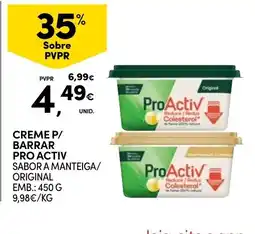 Continente creme p/ barrar pro activ sabor a manteiga/ original promoção