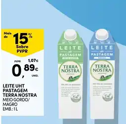 Continente Leite uht pastagem terra nostra promoção