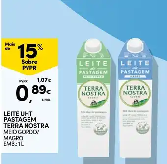 Continente Leite uht pastagem terra nostra promoção