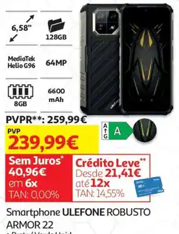 Auchan smartphone ulefone robusto armor 22 promoção