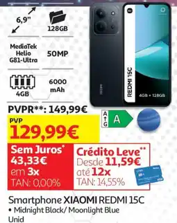 Auchan smartphone xiaomi redmi 15c promoção