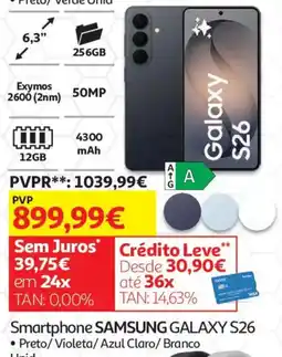 Auchan Smartphone samsung galaxy s26 promoção