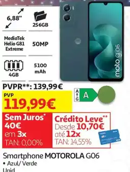 Auchan smartphone motorola g06 promoção