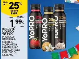 Continente Iogurte líquido yo pro proteico baunilha & cookies/morango & framboesa/stracciatella promoção