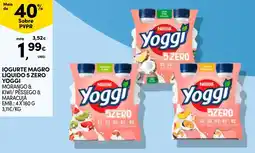 Continente Iogurte magro líquido 5 zero yoggi promoção