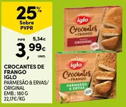 Continente Crocantes de frango iglo promoção