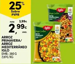 Continente arroz primavera/arroz mediterrâneo iglo promoção