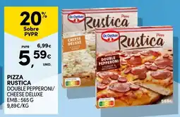 Continente Pizza rustica double pepperoni/cheese deluxe promoção