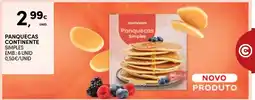 Continente Panquecas continente simples promoção