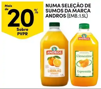 Continente sumos da marca andros promoção