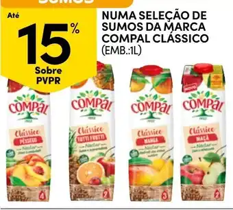 Continente Sumos da marca compal clássico promoção