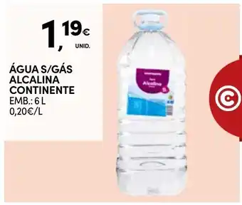 Continente Água s/gás alcalina continente promoção