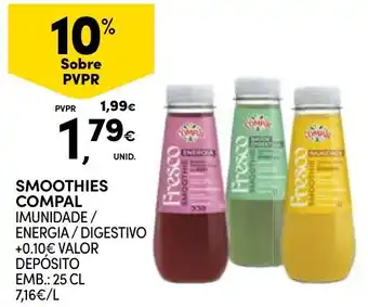 Continente Smoothies compal promoção