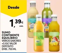 Continente Sumo continente equilíbrio vários sabores promoção