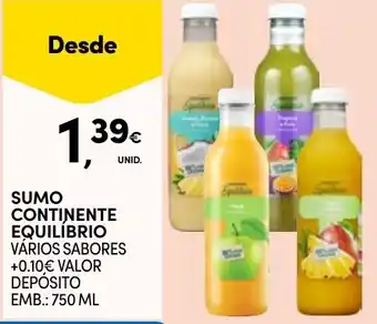 Continente Sumo continente equilíbrio vários sabores promoção
