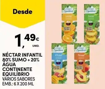 Continente Néctar infantil equilíbrio promoção