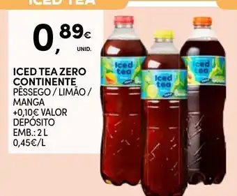 Continente Iced tea zero continente promoção