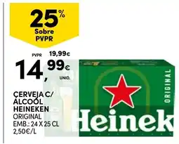 Continente Cerveja c/ álcool heineken original promoção