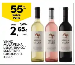 Continente Vinho mula velha promoção