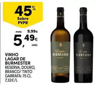 Continente vinho lagar de burmester reserva, douro, branco/ tinto promoção