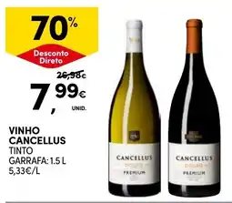 Continente Vinho cancellus tinto promoção