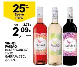 Continente vinho faisão rosé/branco/tinto promoção