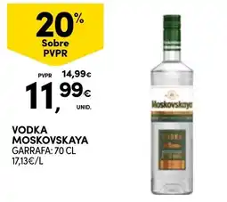Continente Vodka moskovskaya promoção
