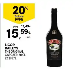 Continente Licor baileys the original promoção